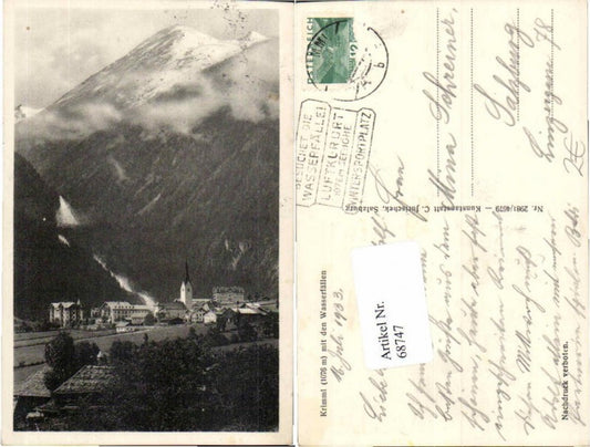 68747,Krimml m. Wasserfälle 1930 Totale