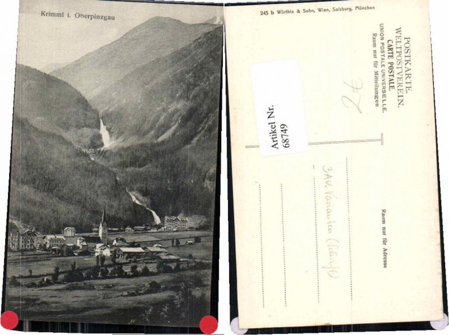 68749,Krimml m. Wasserfälle Oberpinzgau