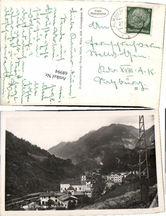 68994,Lend im Pinzgau Tolle Karte 1938
