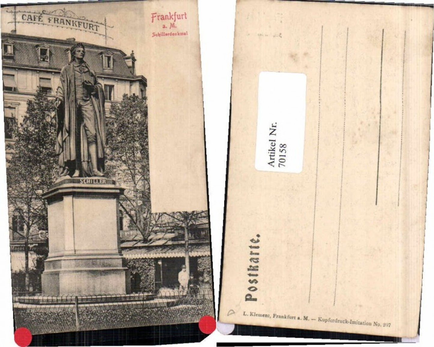 70158,Frankfurt am Main Schillerdenkmal Cafe Frankfurt