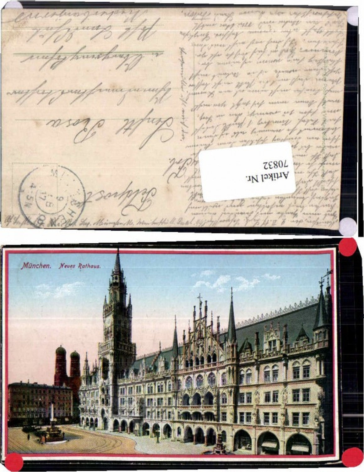 70832,München Neues Rathaus Patriotik Schwarz weiss rot