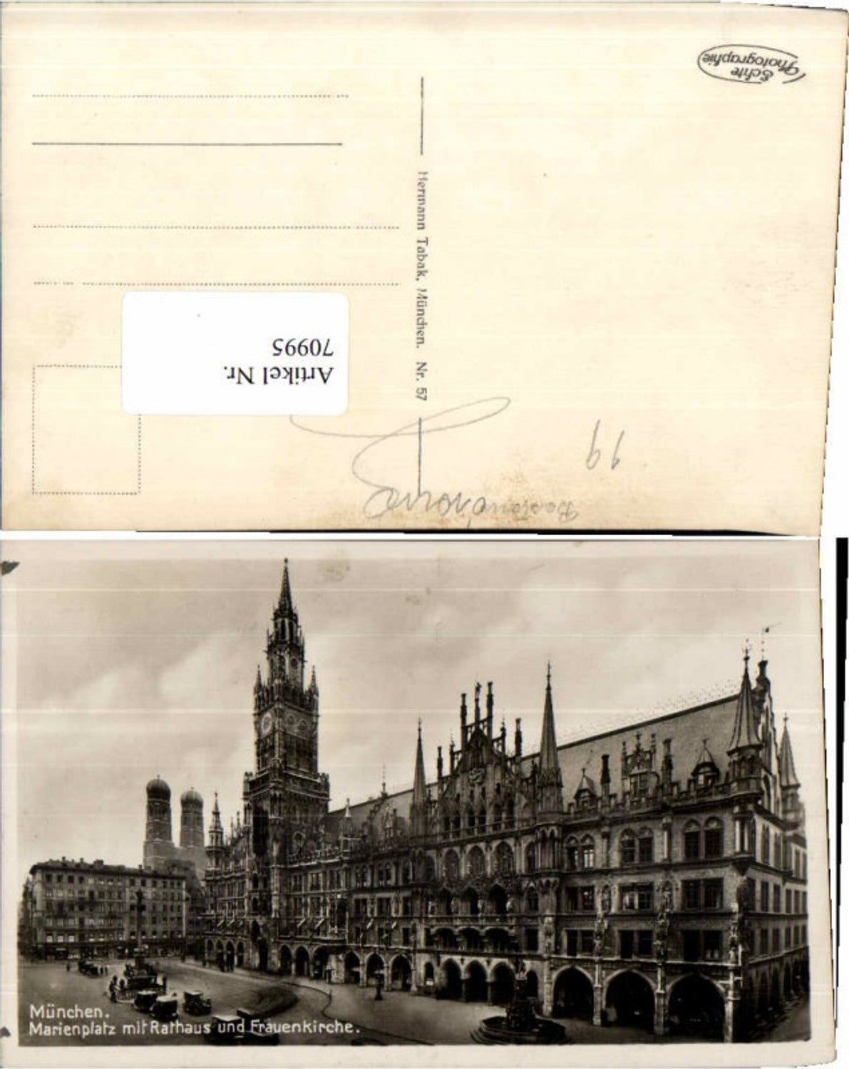 70995,München Marienplatz Rathaus Frauenkirche