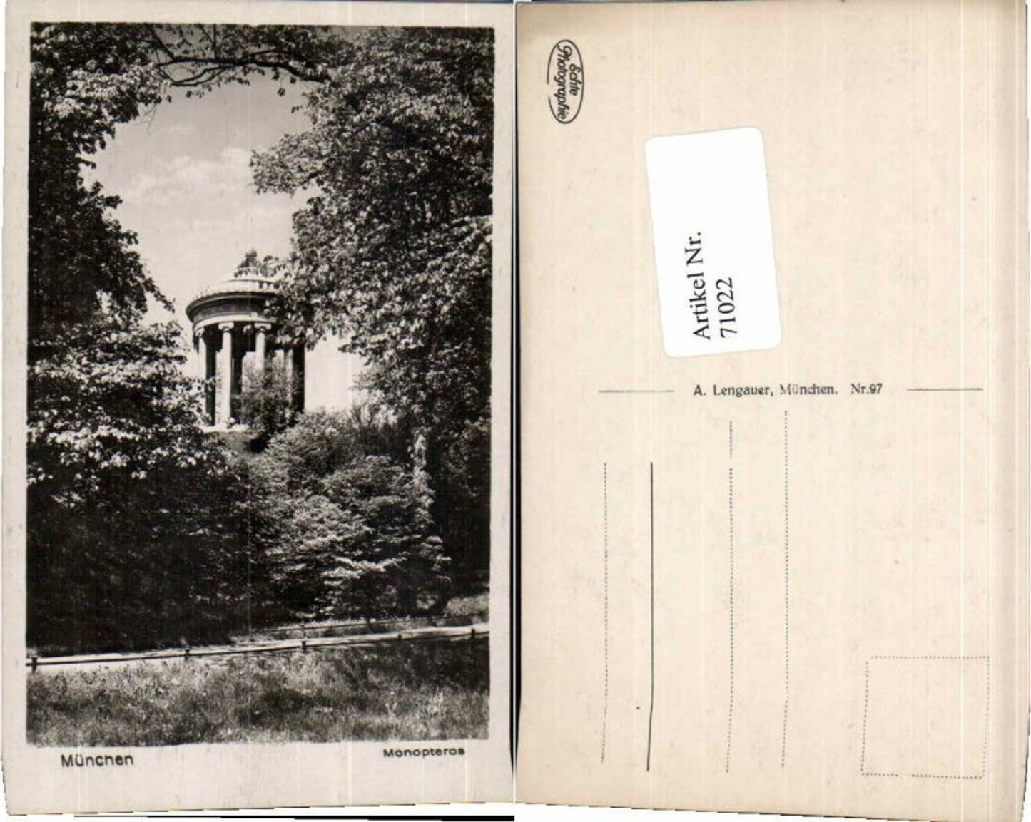 71022,München Monopteros Park 1930