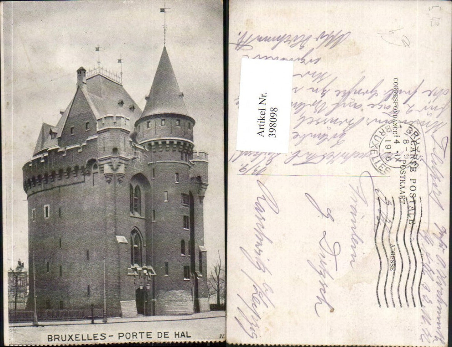 398098,Belgium Bruxelles Brüssel Porte de Hal Gebäude Turm