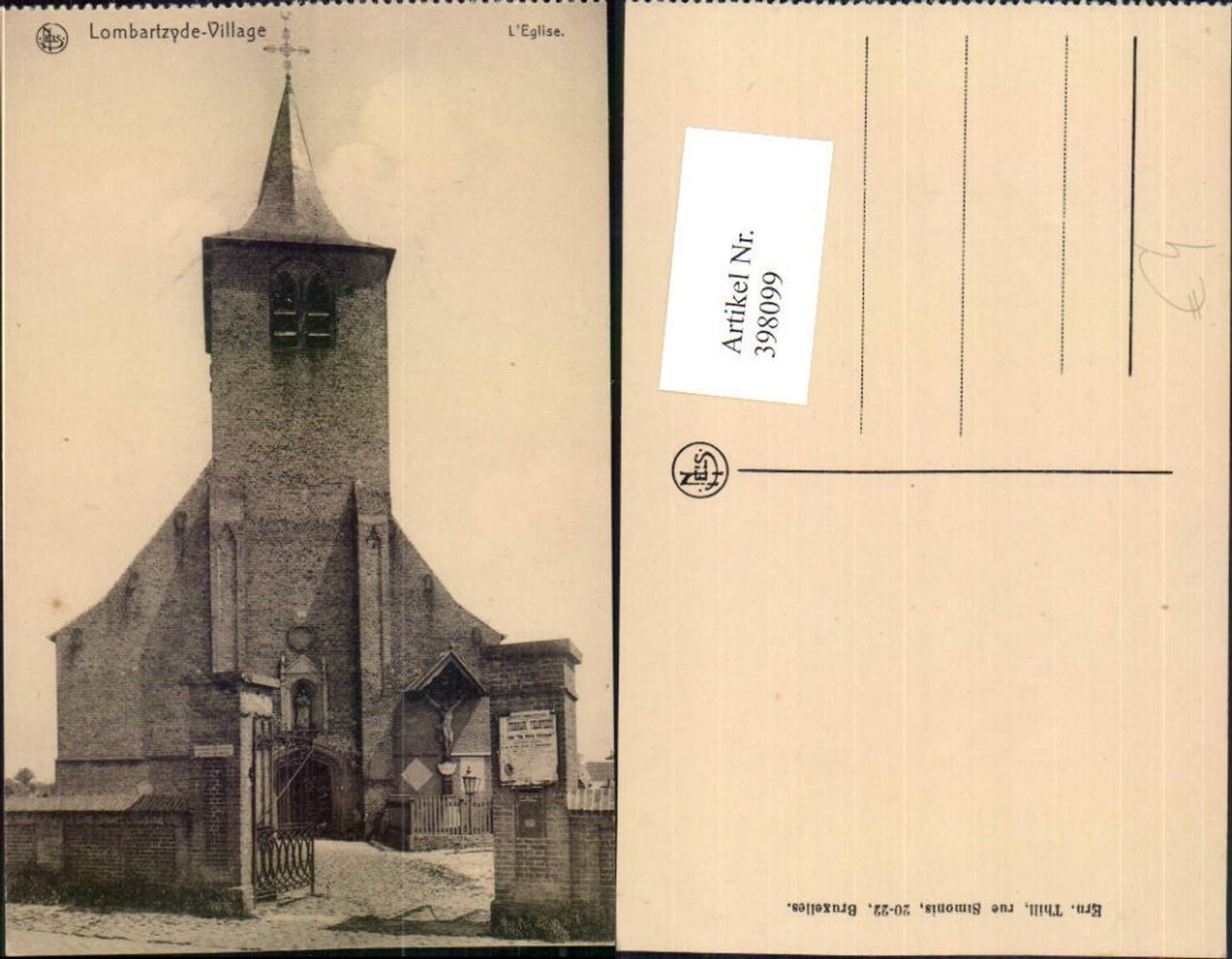 398099,Belgium Middelkerke Lombartzyde L'Eglise Kirche