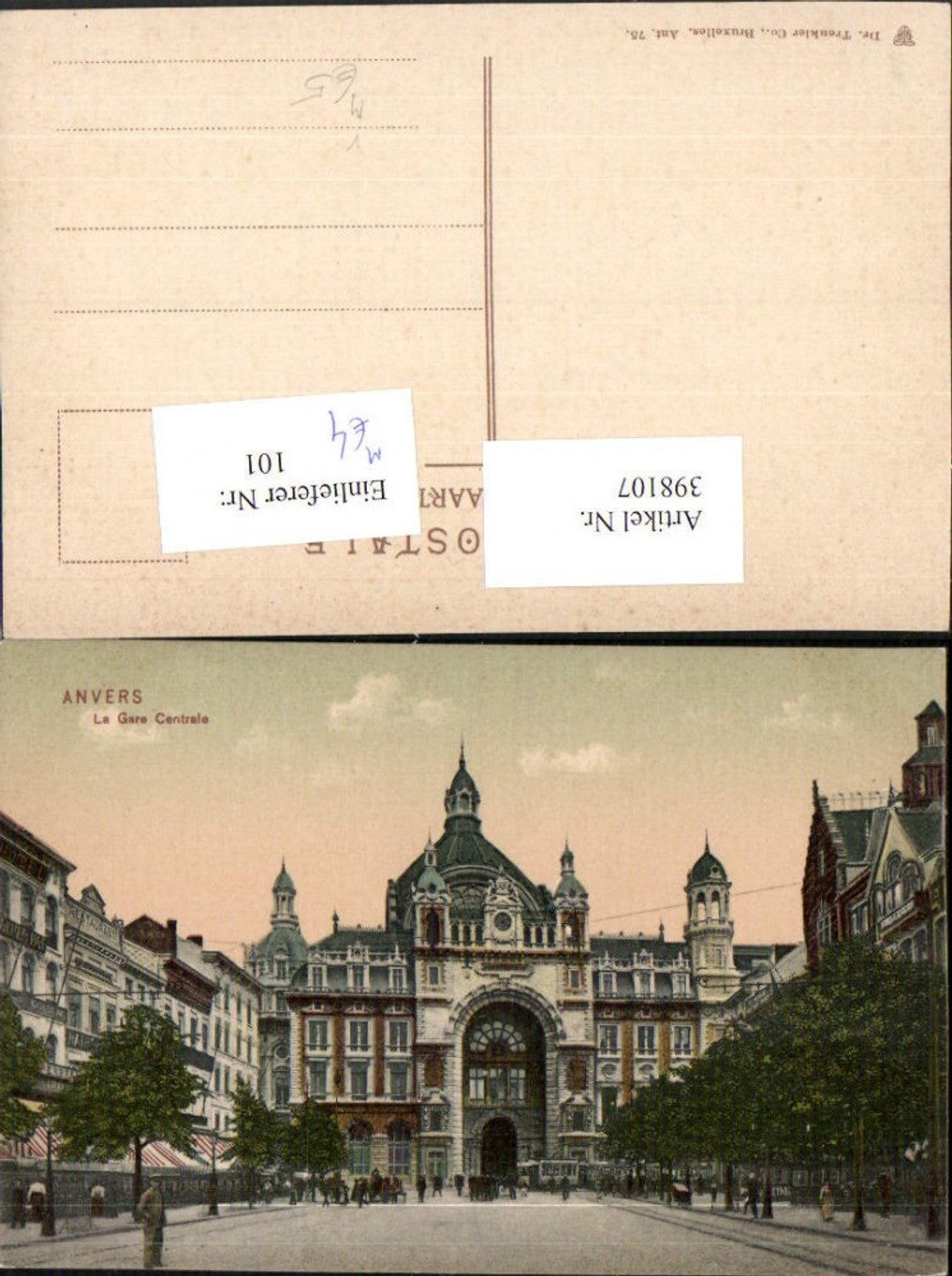398107,Belgium Anvers Antwerpen Le Gare Centrale Bahnhof pub Trenkler 75