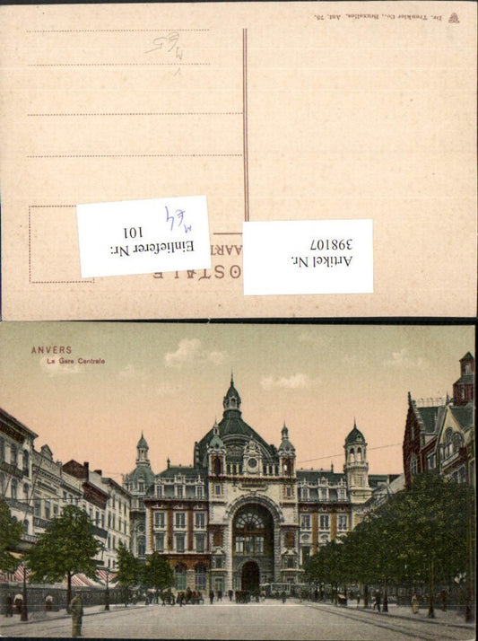 398107,Belgium Anvers Antwerpen Le Gare Centrale Bahnhof pub Trenkler 75