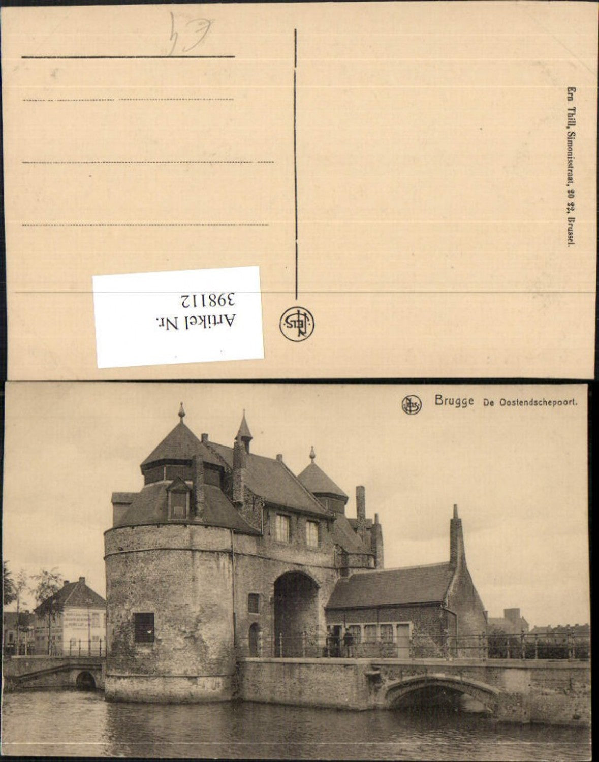 398112,Belgium Bruges Brügge De Oostendschepoort Brücke Gebäude Tor