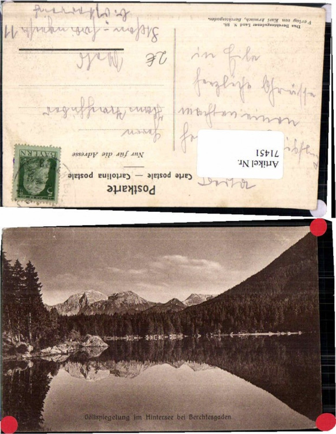 71451,Hintersee bei Bechtesgaden 1925