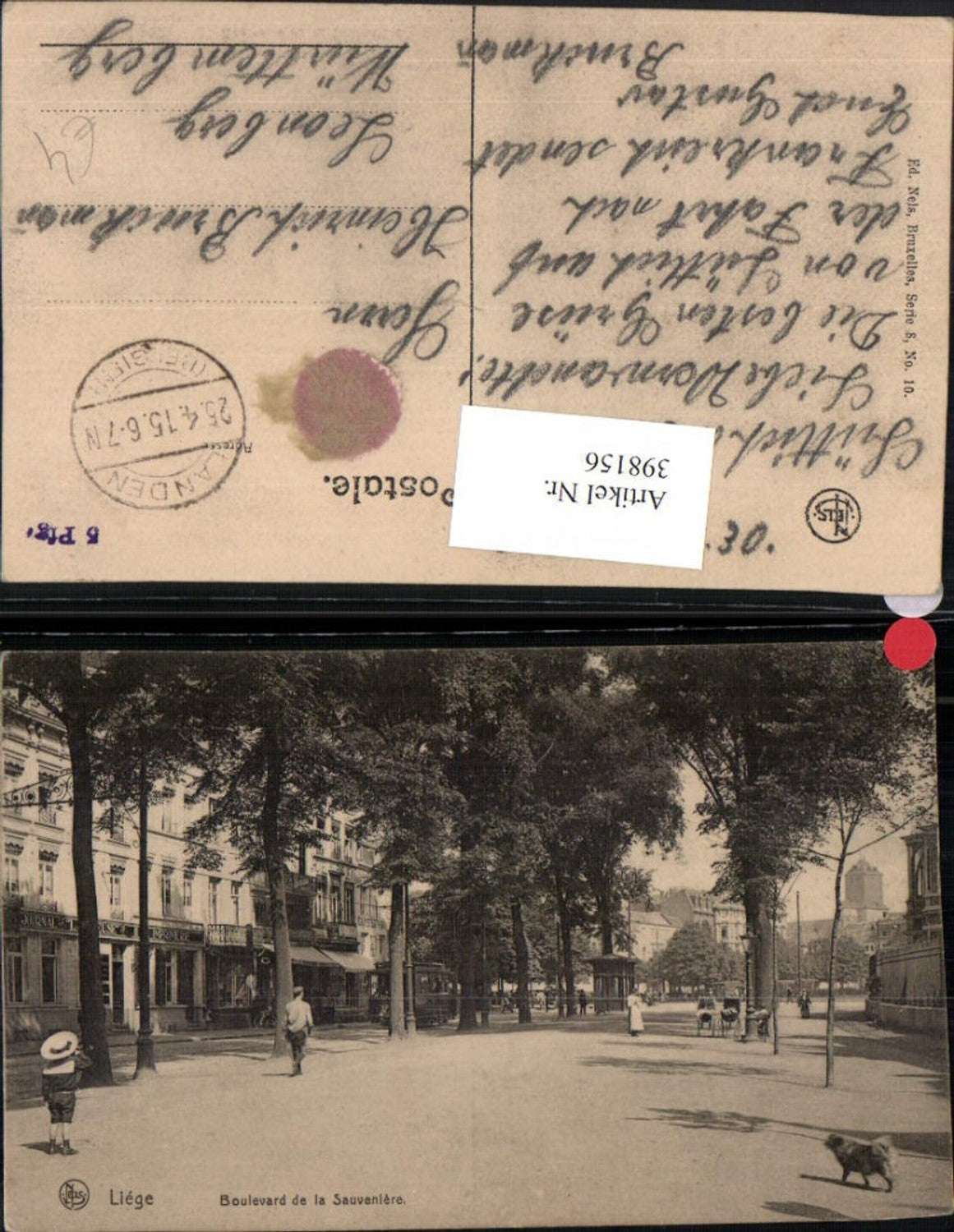 398156,Belgium Liege Lüttich Boulevard de la Sauveniere Straßenansicht