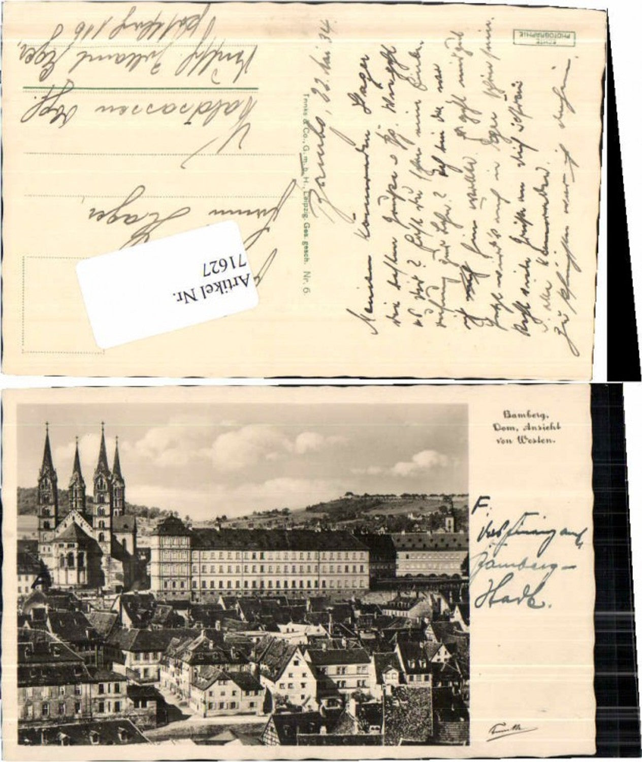 71627,Bamberg Ansicht von Westen 1930