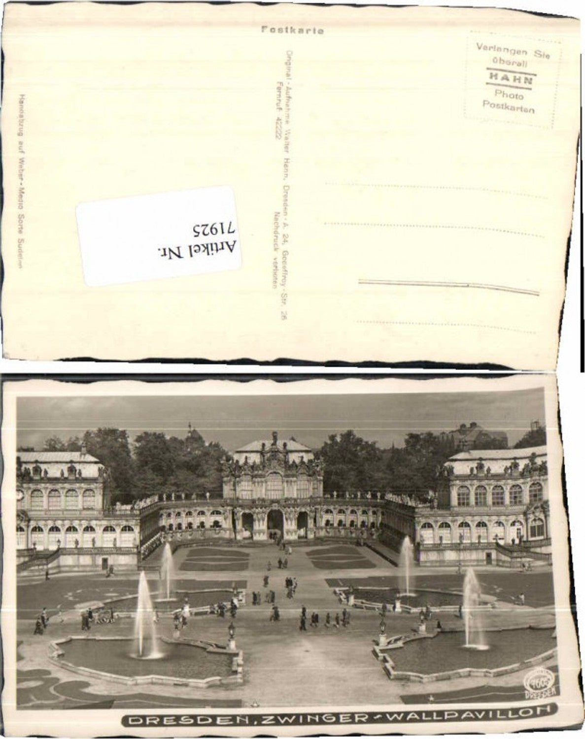 71925, Dresden wallpavillon pub Walter Hahn No. 7605