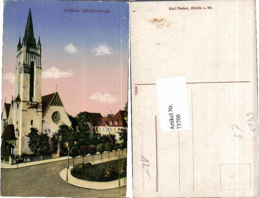 73700,Koblenz Coblenz Christuskirche Strassenansicht