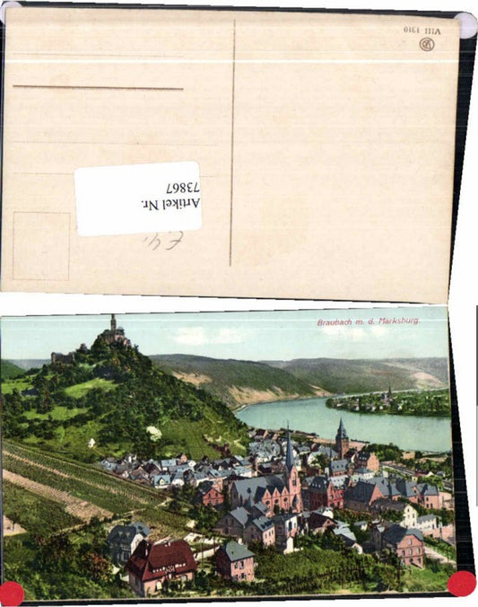 73867,Braubach m. Marksburg COLOR 1910