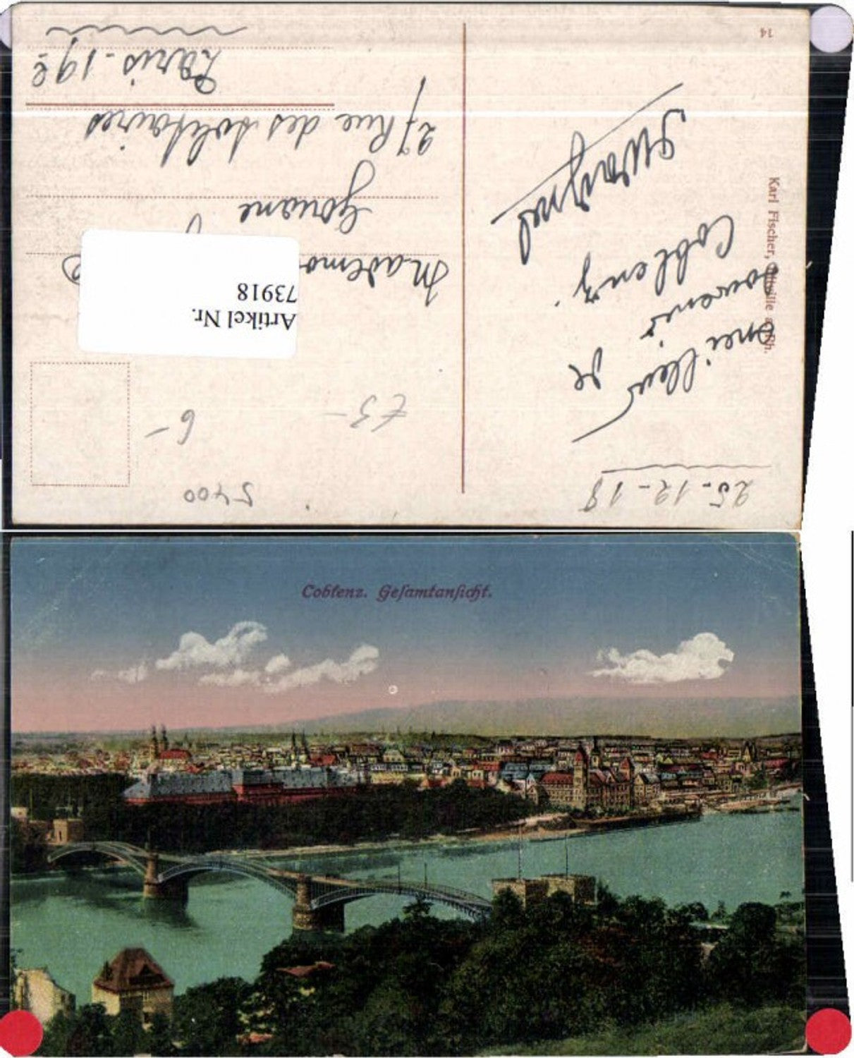73918,Coblenz Koblenz am Rhein 1918