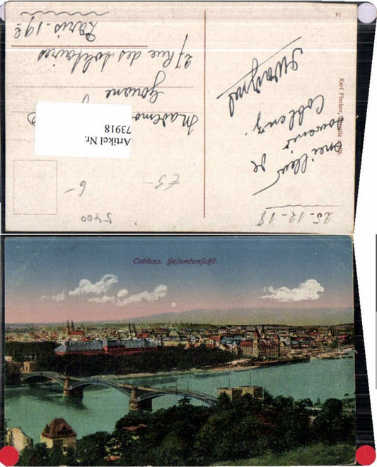 73918,Coblenz Koblenz am Rhein 1918