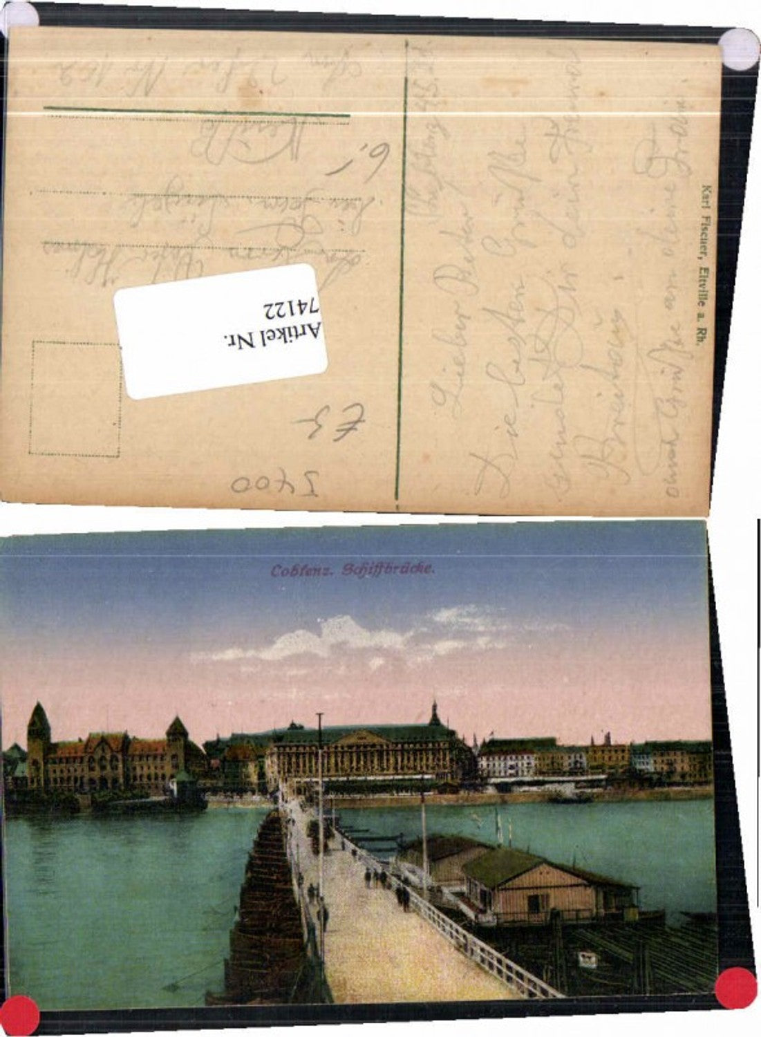 74122,Coblenz Schiffbrücke Koblenz am Rhein