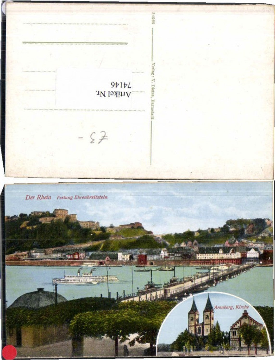 74146,Rhein Ehrenbreitenstein Arenberg Dampfer