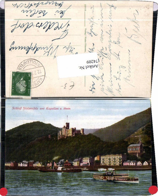 74209,Schloss Stolzenfels Kapellen am Rhein Dampfer