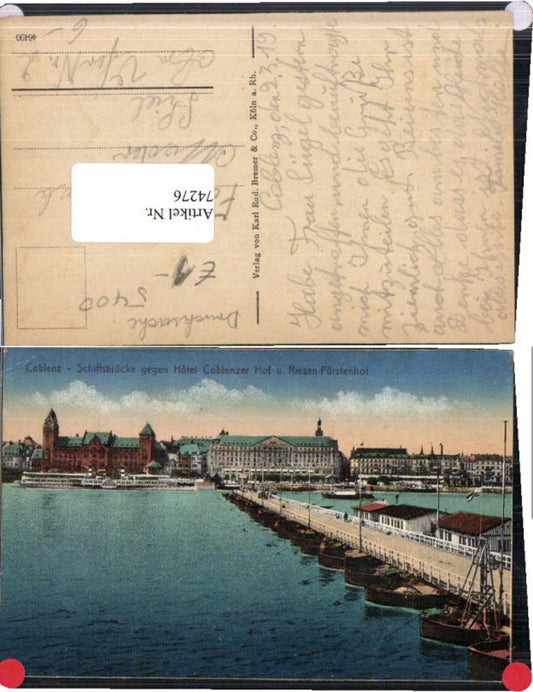 74276,Coblenz Koblenz am Rhein Hotel Coblenzer Hof