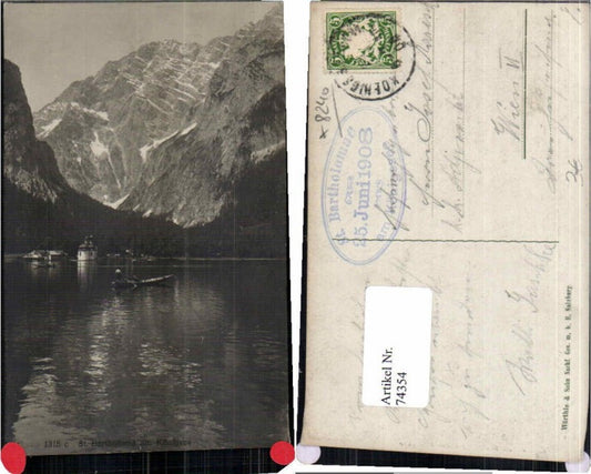 74354,Foto AK St Bartholomä am Königsee Berchtesgaden
