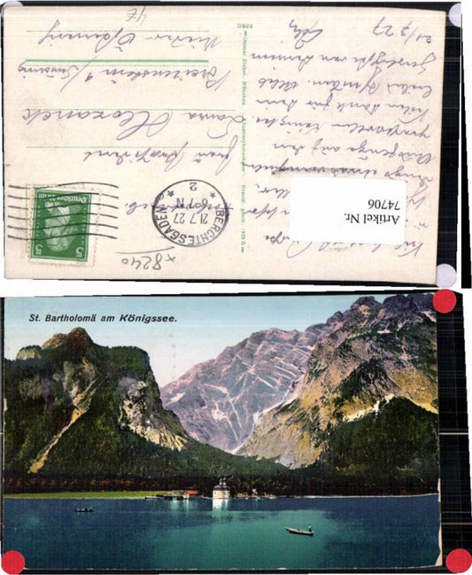 74706,St Bartholomä Königsee Berchtesgaden pub Zieher