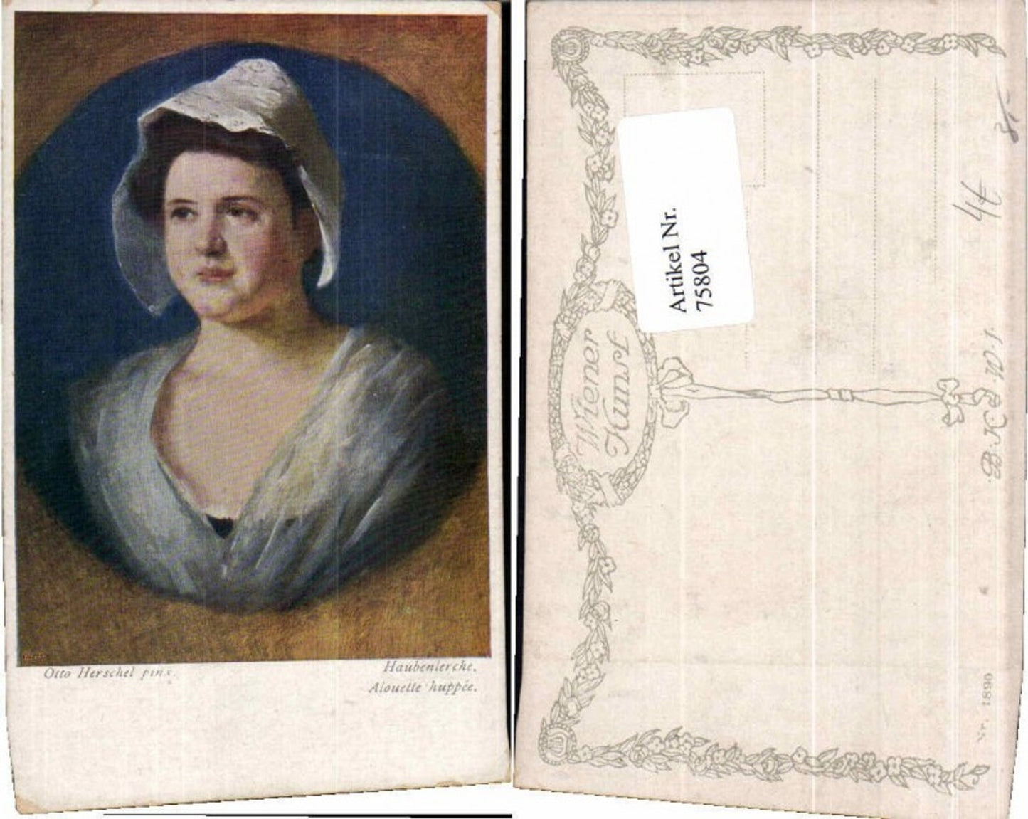 75804,Otto Herschel Hauebnlerche Frau B.K.W.I 1890