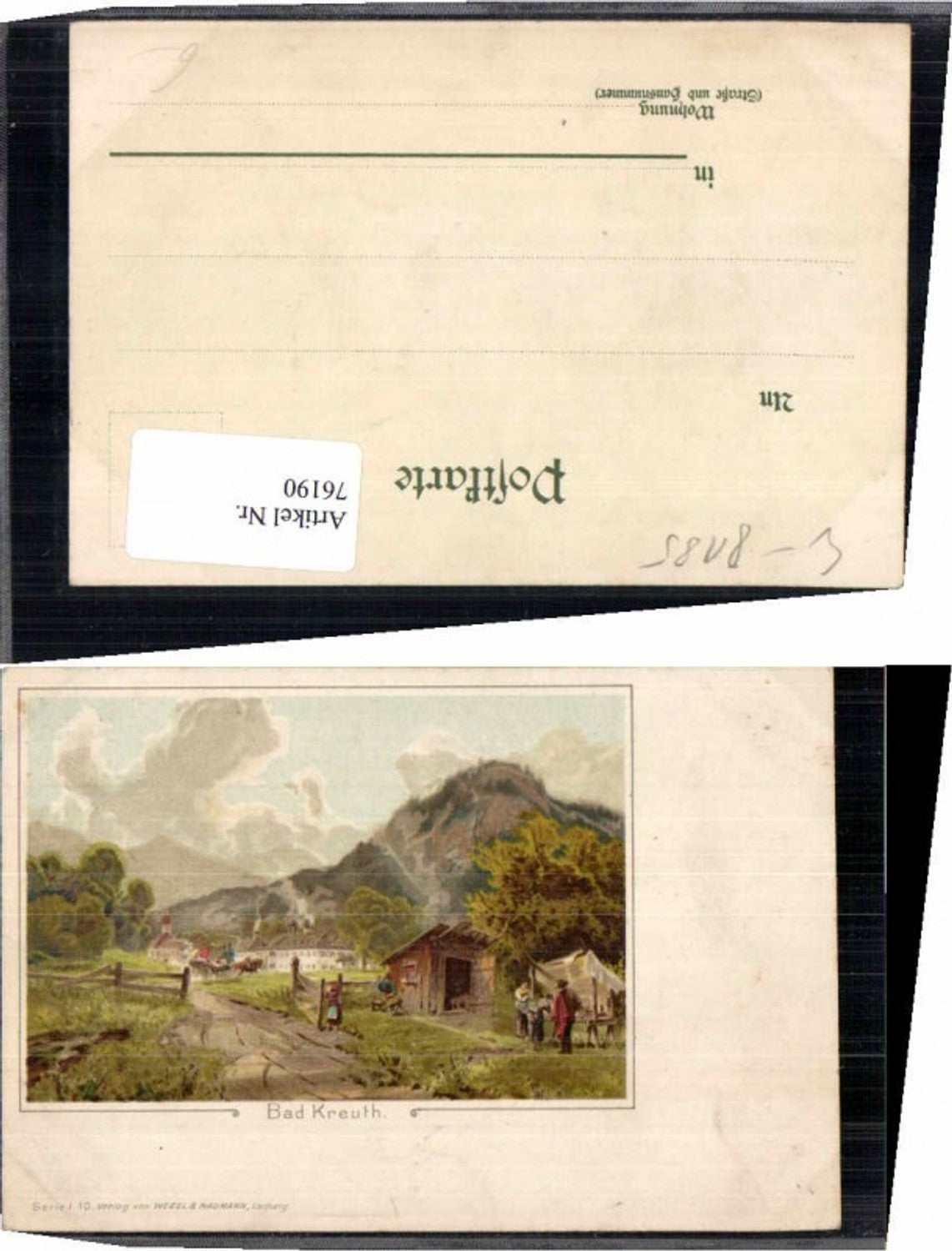 76190,Litho Bad Kreuth b. Tegernsee pub Wezel Naumann