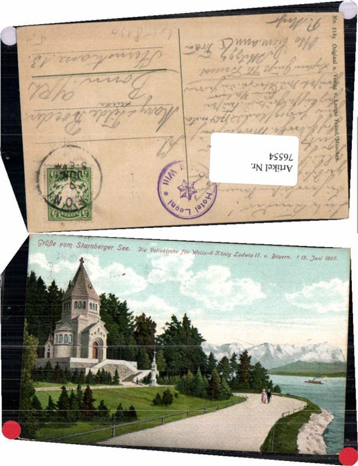 76554,Grüsse v. Starnbergersee Starnberg Votivkirche