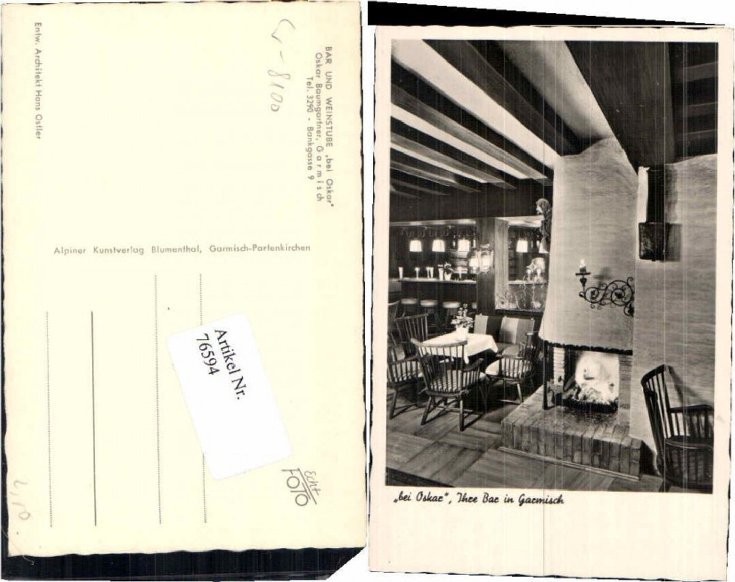 76594,Garmisch Partenkirchen Oskar Gasthaus Innen