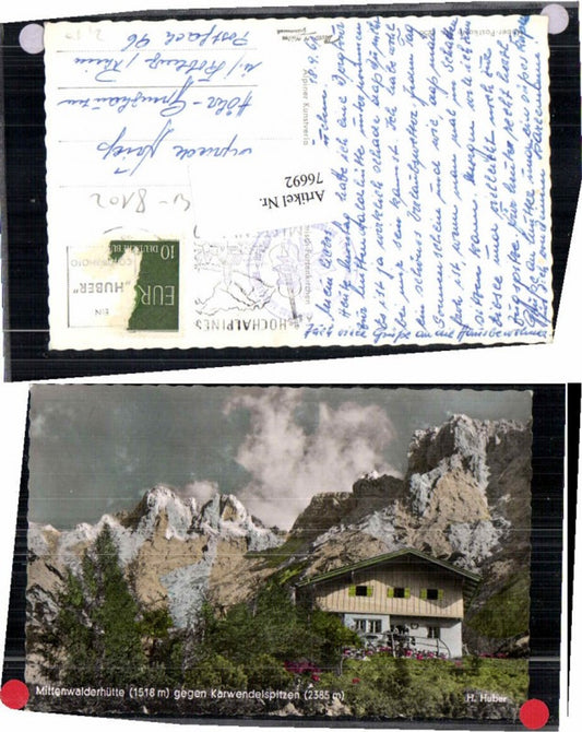 76692,Mittenwalderhütte Mittenwald Karwendel pub Huber