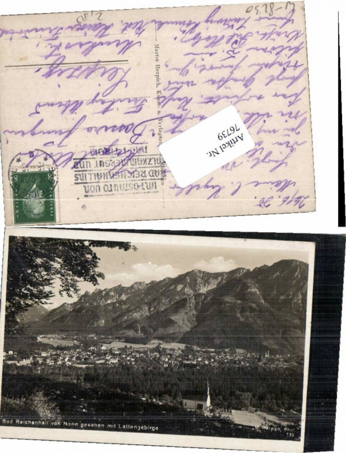 76739,Bad Reichenhall von Nonn aus 1915
