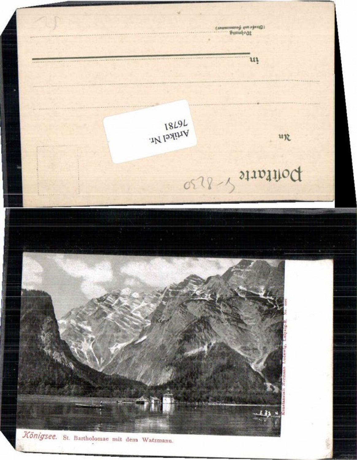 76781,Königsee St Bartholomä Berchtesgaden 1905