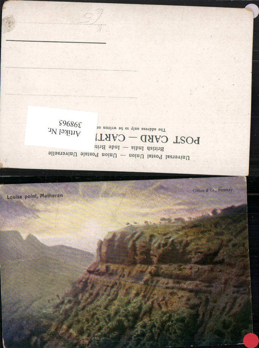 398965,Künstler AK India Matheran Louisa point