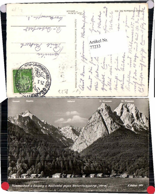77233,Hammersbach Grainau Garmisch Höllental pub Huber 494