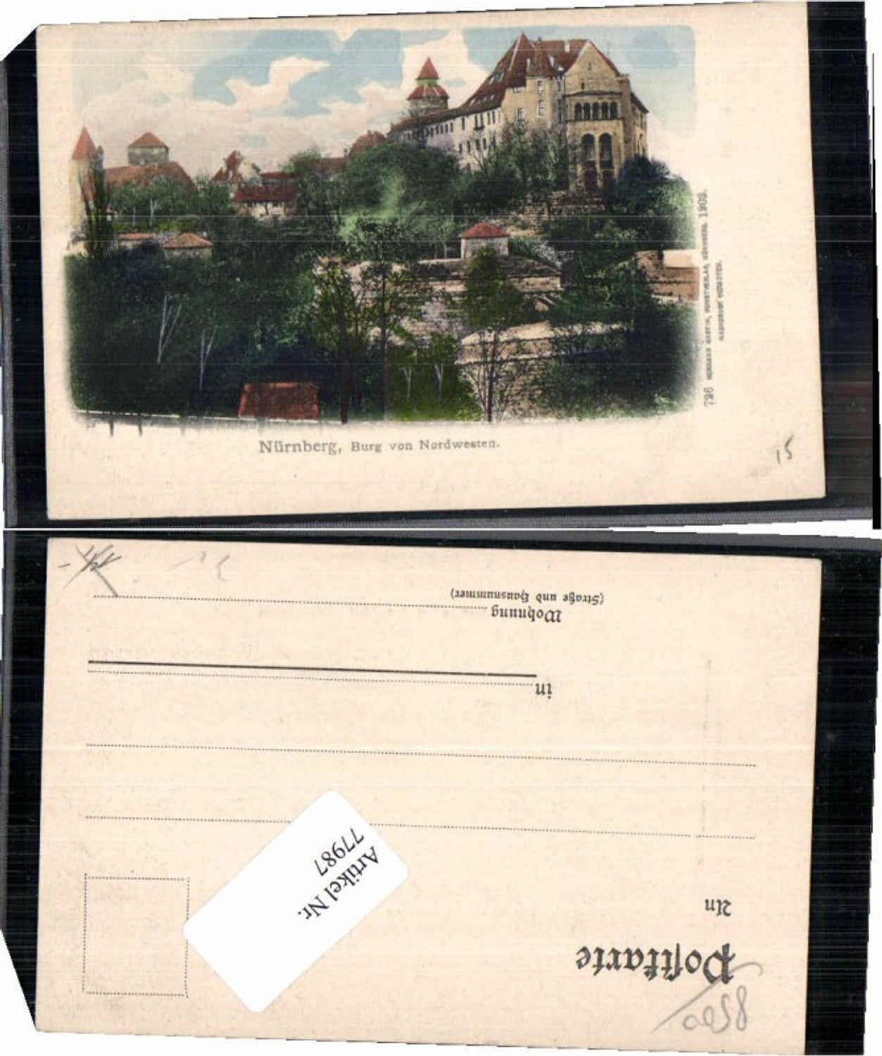 77987,Nürnberg Burg von Nordwesten 1903