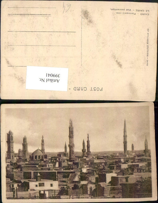 399041,Egypt Cairo Kairo Panoramic view Teilansicht Minarette