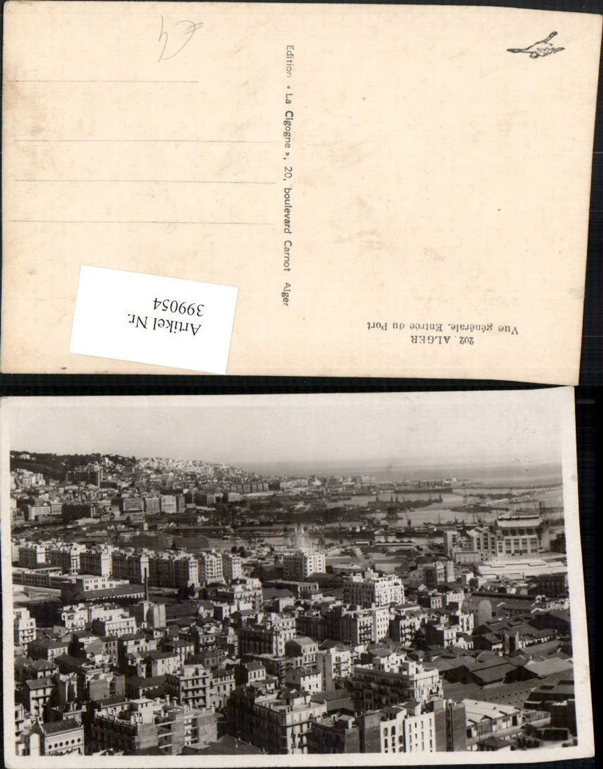 399054,Algeria Alger Algier Vue generale Entree du Port Totale