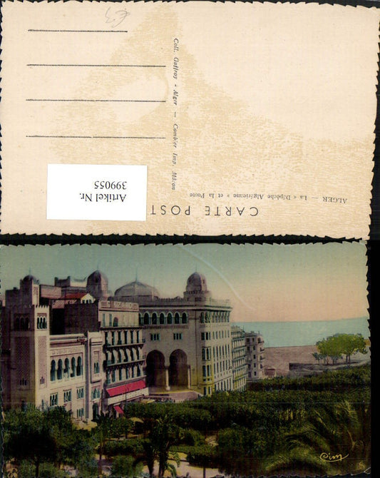 399055,Algeria Alger Algier La Depeche Algerienne et la Poste Gebäude