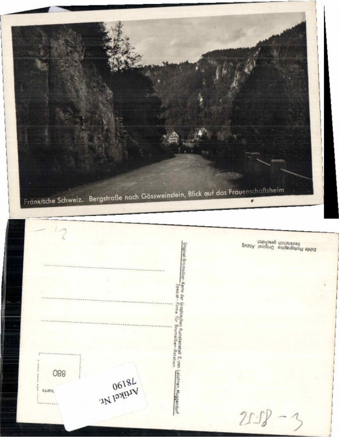 78190,Bergstrasse nach Gößweinstein Frauenschaftsheim