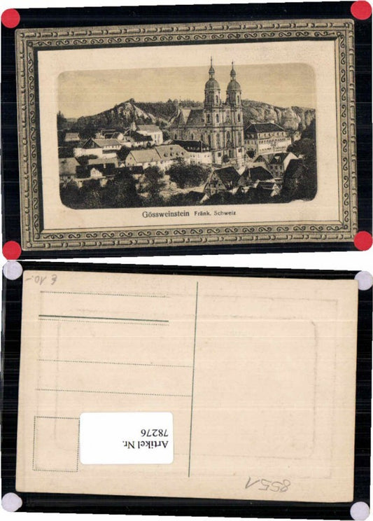 78276,Präge AK Gössweinstein Tolle Karte Rahmen 1910
