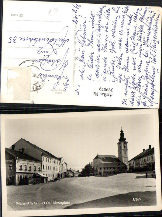 399079,Waizenkirchen Marktplatz Straßenansicht Kirche