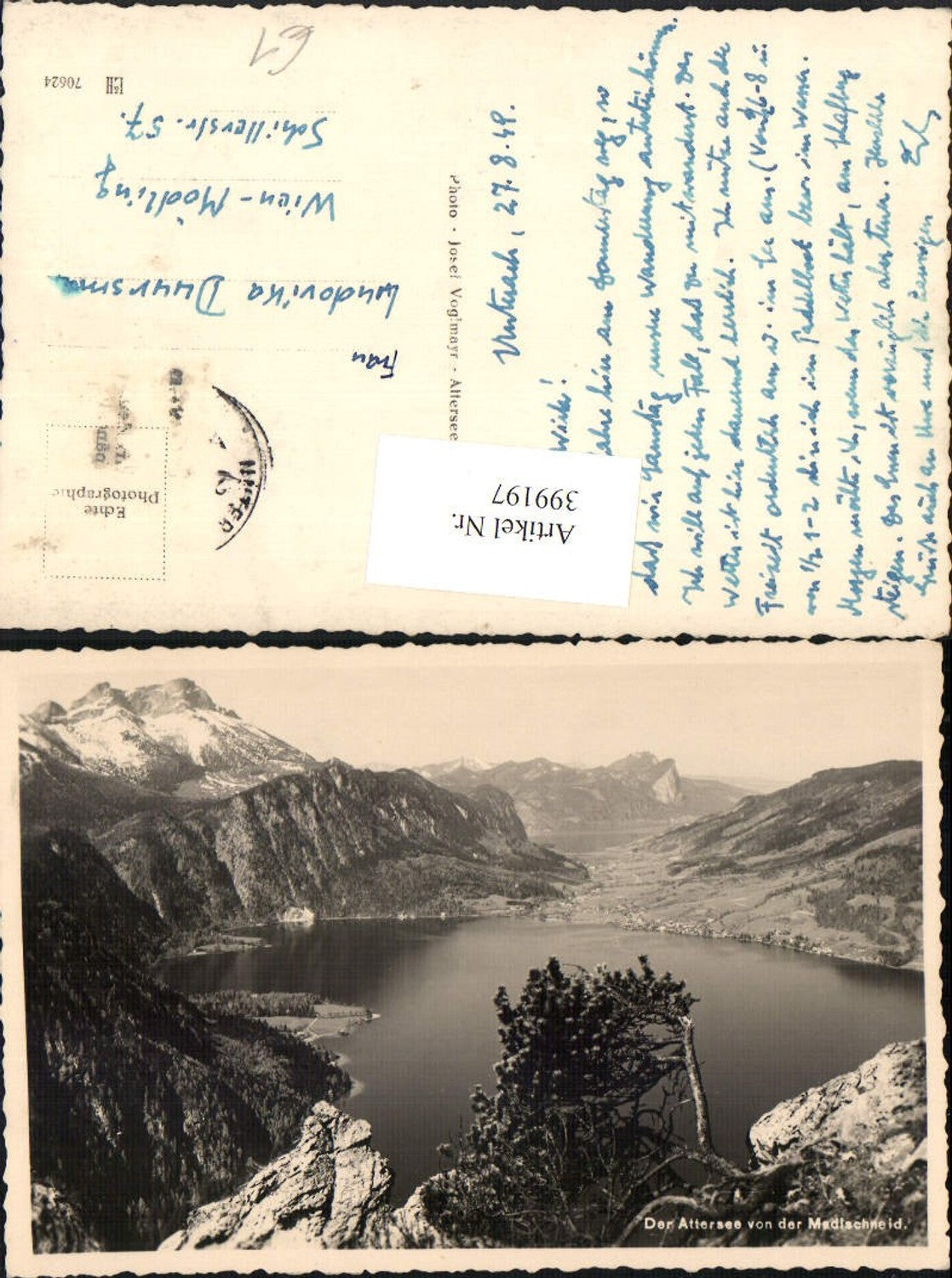 399197,Attersee See von der Madlschneid b. Unterach Bergkulisse