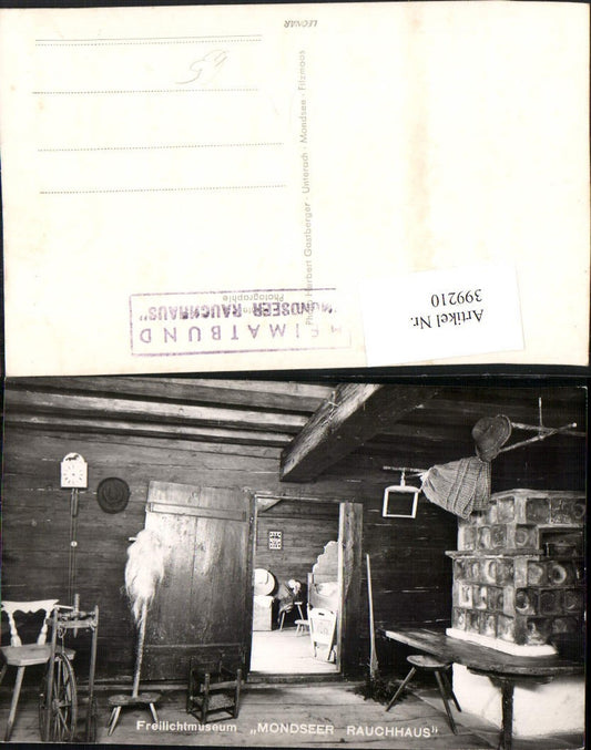 399210,Mondsee Freilichtmuseum Mondseer Rauchhaus Innenansicht