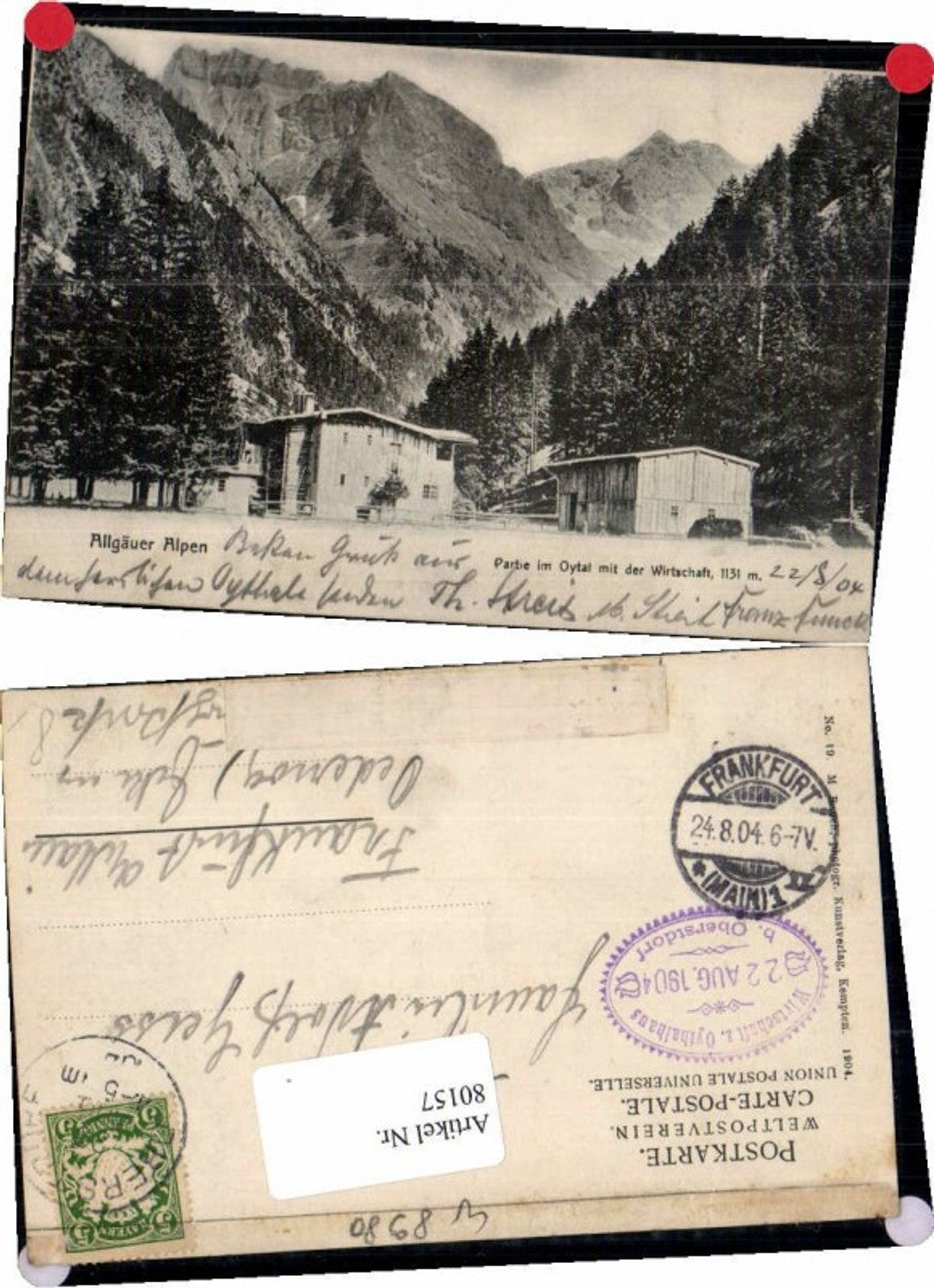 80157,Partie im Oytal Gasthaus b. Oberstdorf 1904