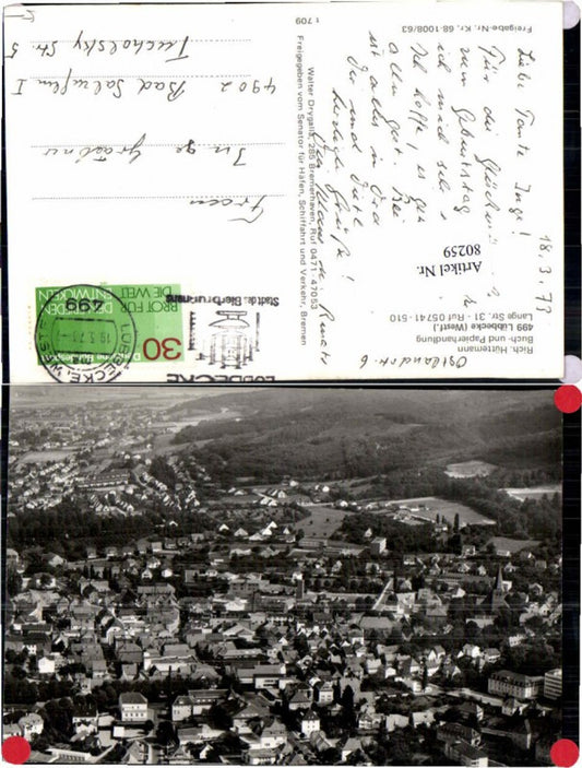 80259,Fliegeraufnahme Lübbecke Minden