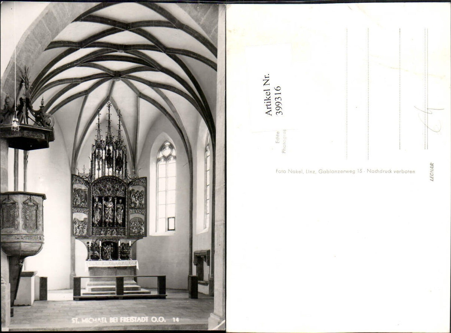 399316,St. Michael bei Freistadt Kirche Innenansicht Kanzel Altar