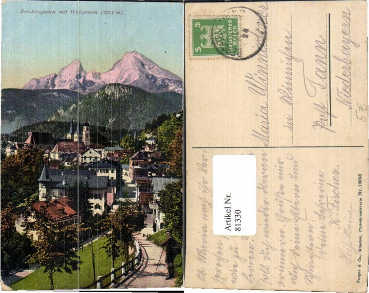 81330,Berchtesgaden m. Watzmann Purger Co 12656