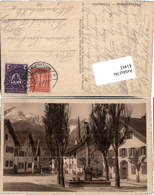 81481,Partenkirchen Floriansplatz 1925