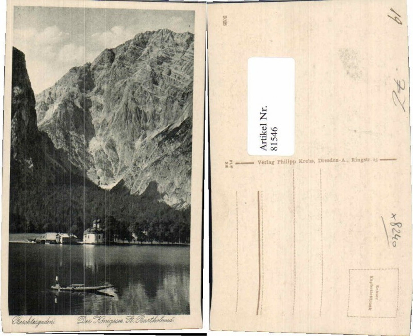 81546,Berchtesgaden Königssee St Bartholomä Boot